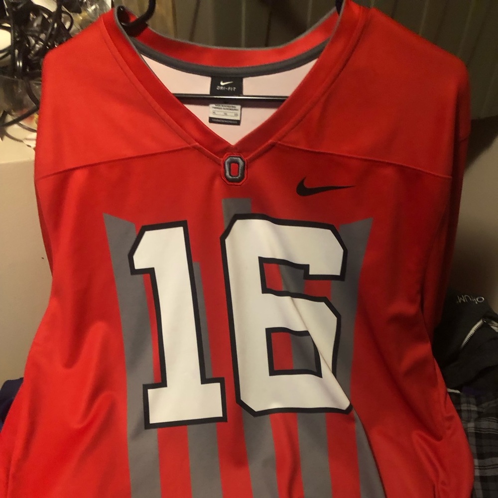 Nike Red and Gray Men's Jersey